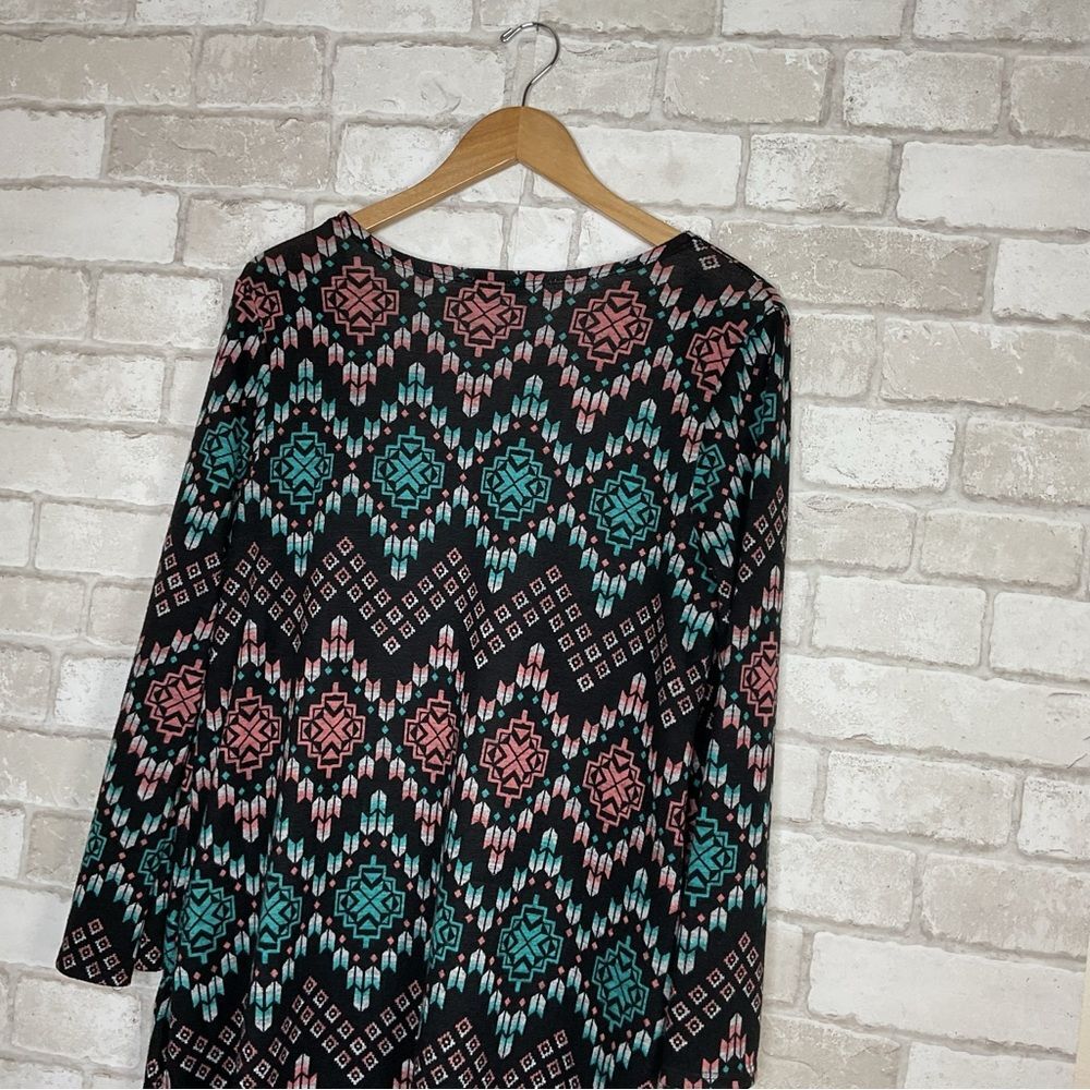 Vibrant Patterned Open Front Cardigan - Picture 8 of 12